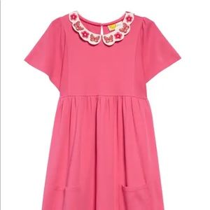 Mini Boden 2-3Y embroidered collar dress